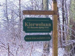 Ice covered sign